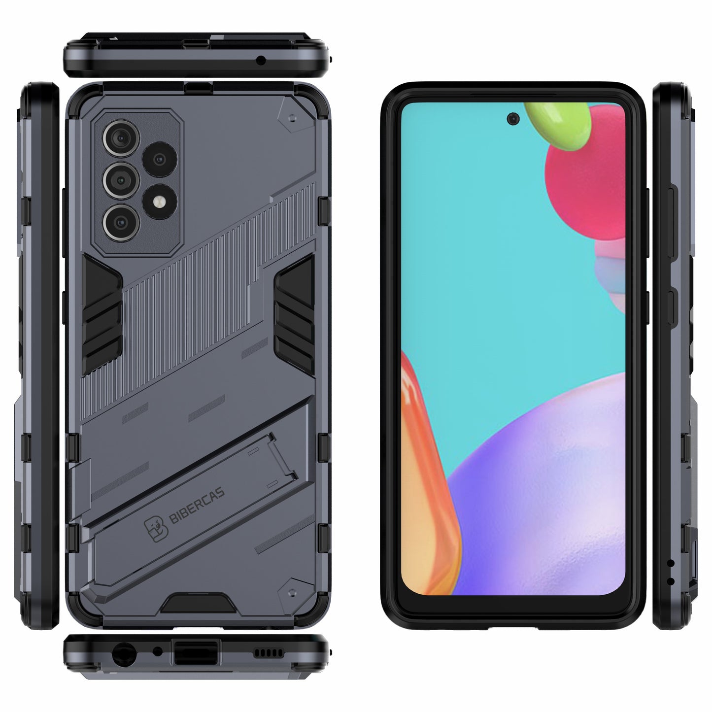 Armor Shockproof Military Hard PC + TPU Bumper Hybrid Protective Cover for Samsung Galaxy A52 4G/5G / A52s 5G