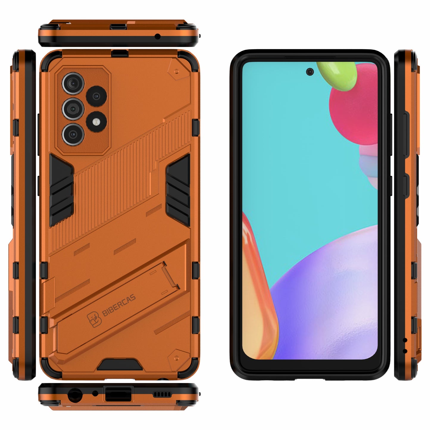 Armor Shockproof Military Hard PC + TPU Bumper Hybrid Protective Cover for Samsung Galaxy A52 4G/5G / A52s 5G