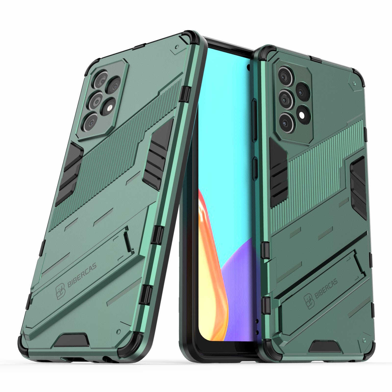Armor Shockproof Military Hard PC + TPU Bumper Hybrid Protective Cover for Samsung Galaxy A52 4G/5G / A52s 5G