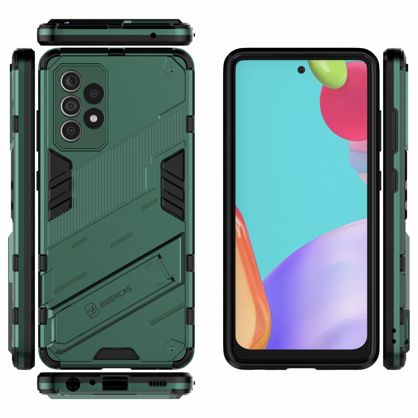 Armor Shockproof Military Hard PC + TPU Bumper Hybrid Protective Cover for Samsung Galaxy A52 4G/5G / A52s 5G
