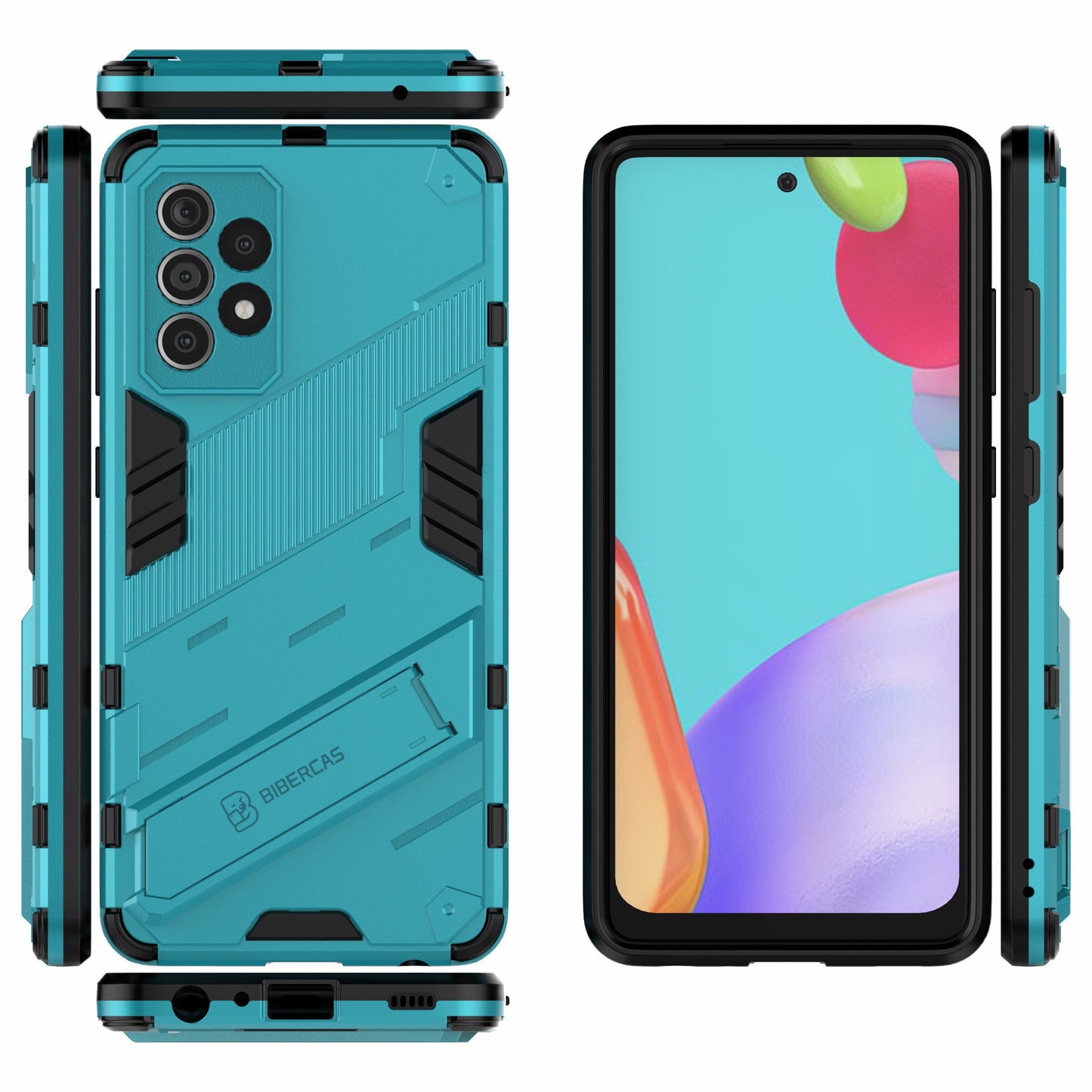 Armor Shockproof Military Hard PC + TPU Bumper Hybrid Protective Cover for Samsung Galaxy A52 4G/5G / A52s 5G