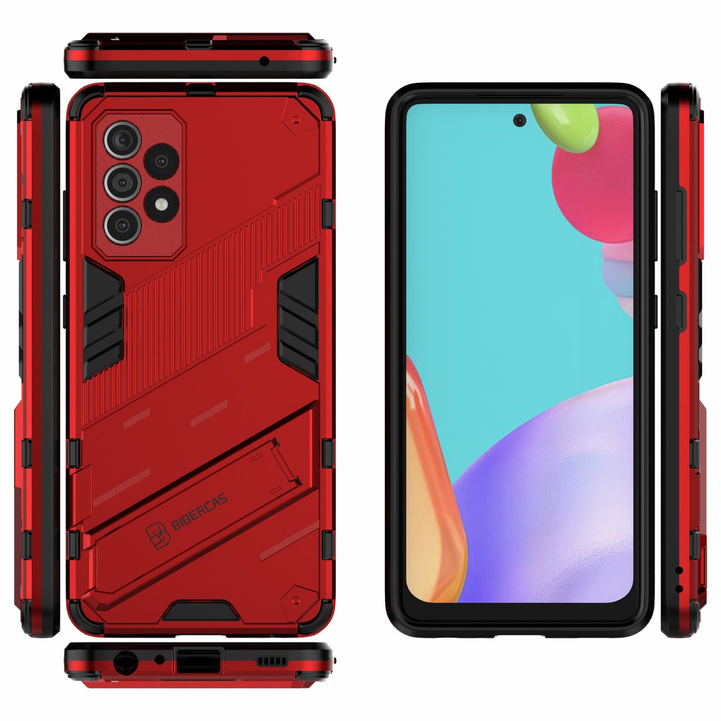 Armor Shockproof Military Hard PC + TPU Bumper Hybrid Protective Cover for Samsung Galaxy A52 4G/5G / A52s 5G