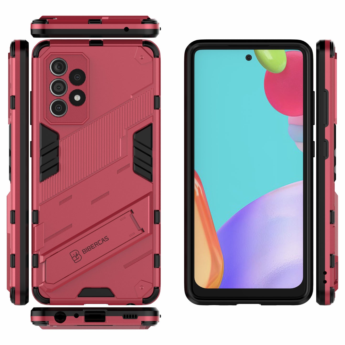 Armor Shockproof Military Hard PC + TPU Bumper Hybrid Protective Cover for Samsung Galaxy A52 4G/5G / A52s 5G