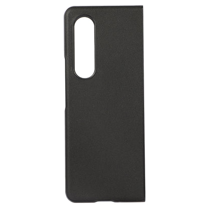 PC + Genuine Leather Back Phone Case Cover for Samsung Galaxy Z Fold3 5G Close-Fit 180-Degree Folding