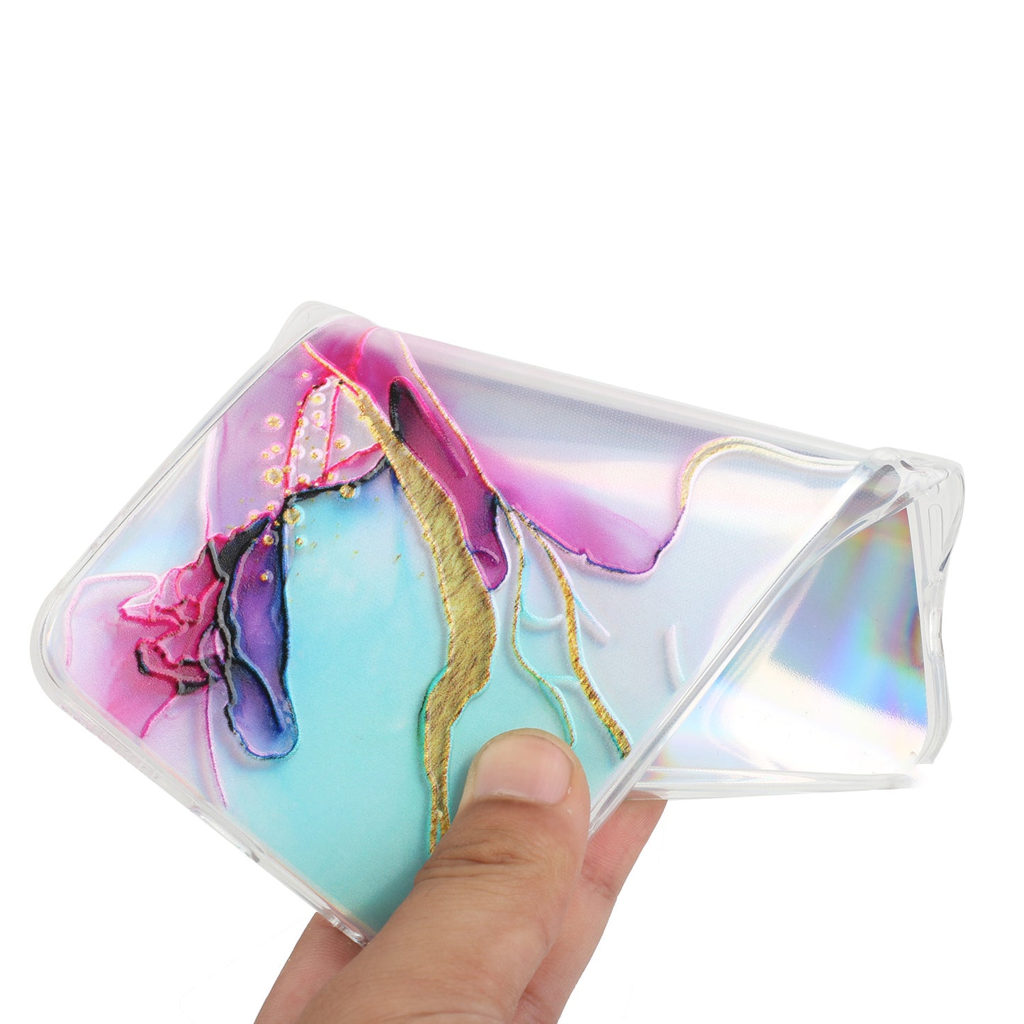 Marble Pattern Embossment Laser Design Anti Scratch TPU Case Cell Phone Cover Protector for Samsung Galaxy A52 4G/5G / A52s 5G