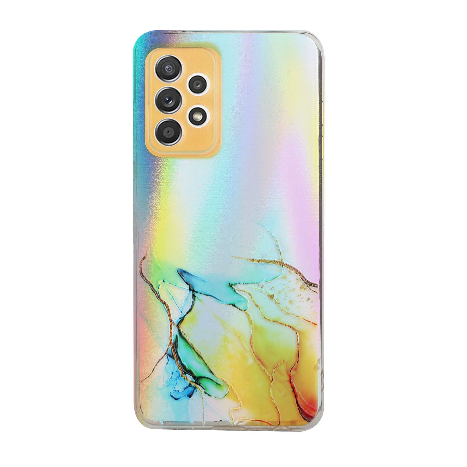 Marble Pattern Embossment Laser Design Anti Scratch TPU Case Cell Phone Cover Protector for Samsung Galaxy A52 4G/5G / A52s 5G
