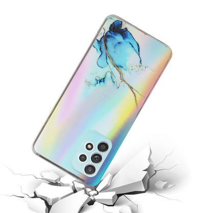 Marble Pattern Embossment Laser Design Anti Scratch TPU Case Cell Phone Cover Protector for Samsung Galaxy A52 4G/5G / A52s 5G