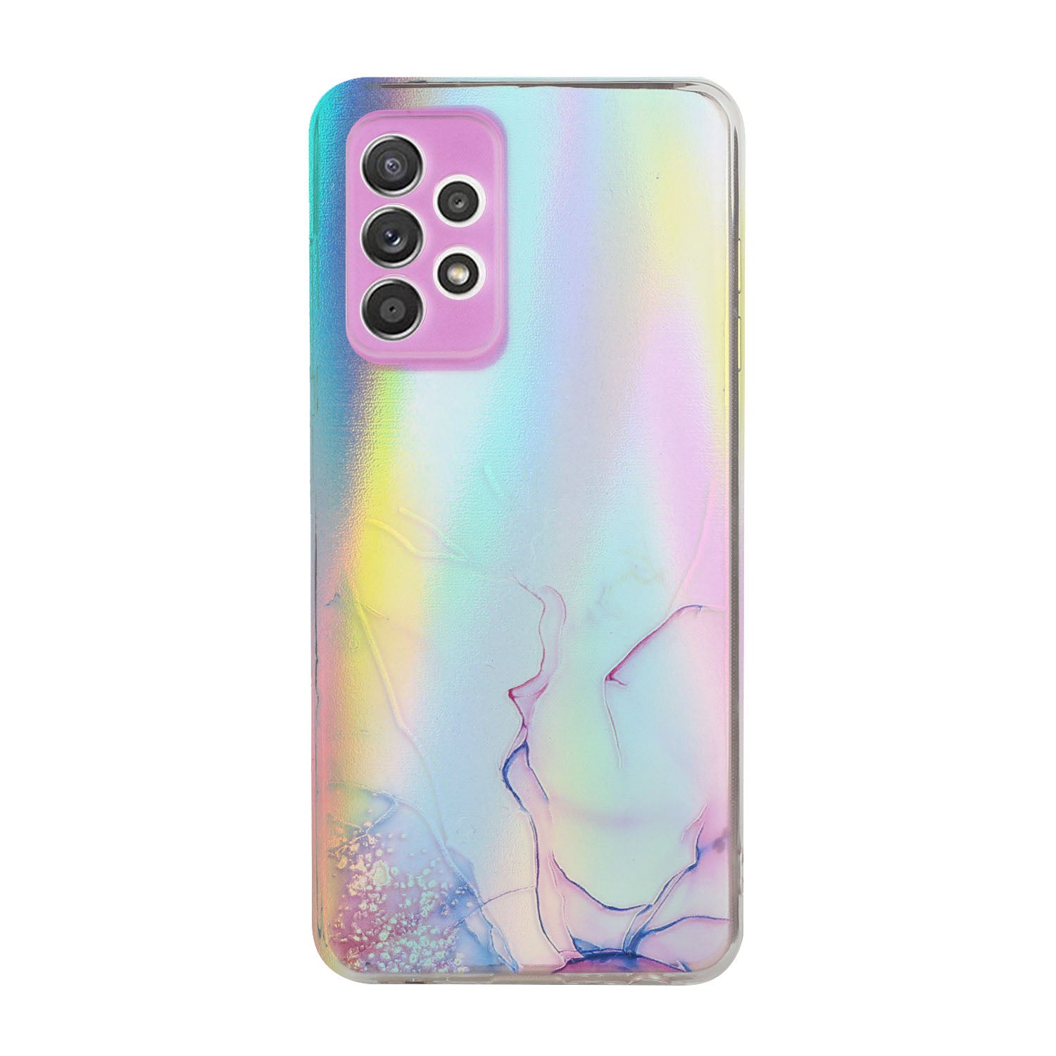 Marble Pattern Embossment Laser Design Anti Scratch TPU Case Cell Phone Cover Protector for Samsung Galaxy A52 4G/5G / A52s 5G