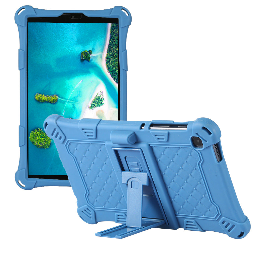 Kickstand Design PC + Silicone Protective Tablet Cover Case with Lanyard for Samsung Galaxy Tab A7 Lite 8.7-inch