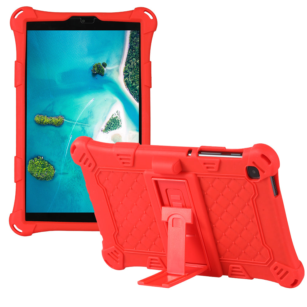 Kickstand Design PC + Silicone Protective Tablet Cover Case with Lanyard for Samsung Galaxy Tab A7 Lite 8.7-inch
