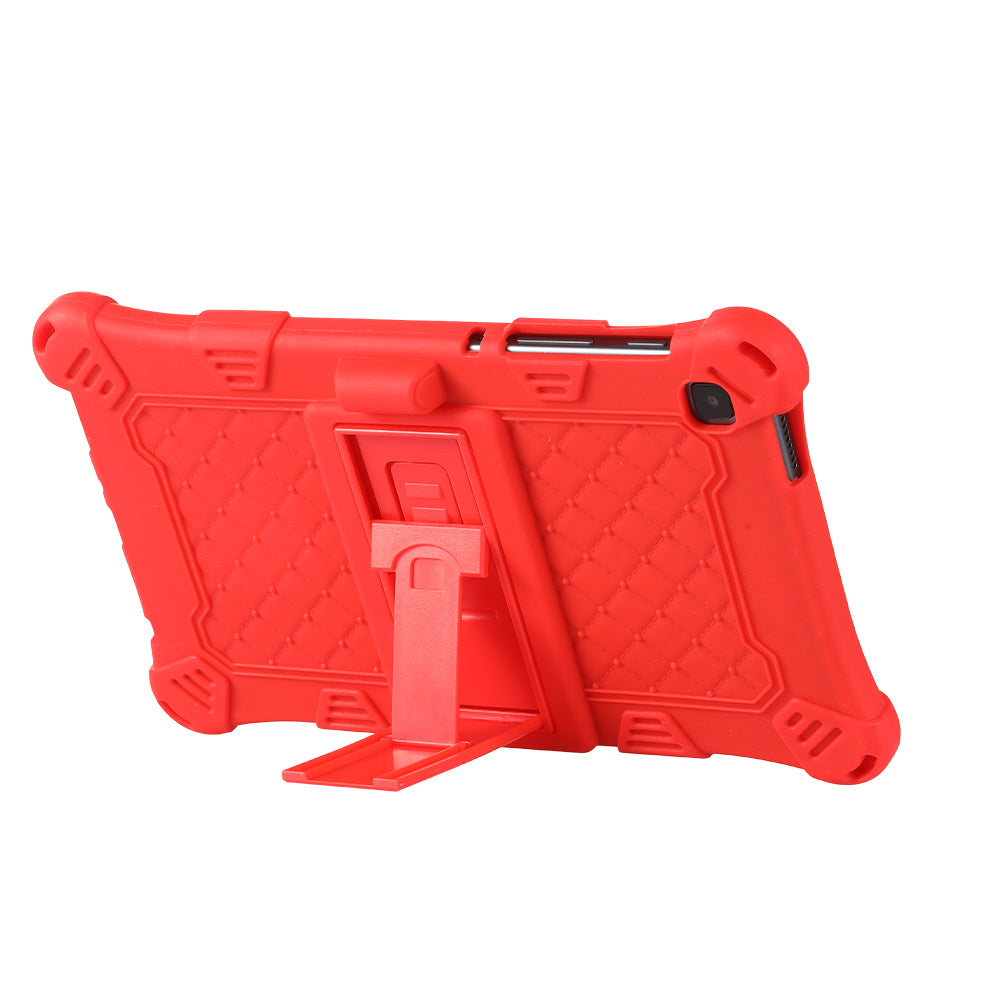 Kickstand Design PC + Silicone Protective Tablet Cover Case with Lanyard for Samsung Galaxy Tab A7 Lite 8.7-inch