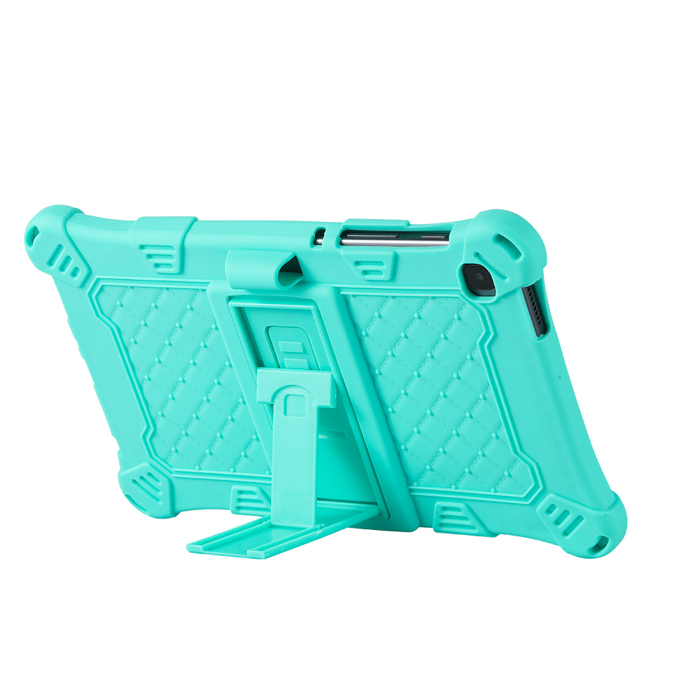 Kickstand Design PC + Silicone Protective Tablet Cover Case with Lanyard for Samsung Galaxy Tab A7 Lite 8.7-inch
