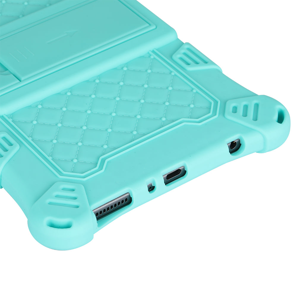 Kickstand Design PC + Silicone Protective Tablet Cover Case with Lanyard for Samsung Galaxy Tab A7 Lite 8.7-inch