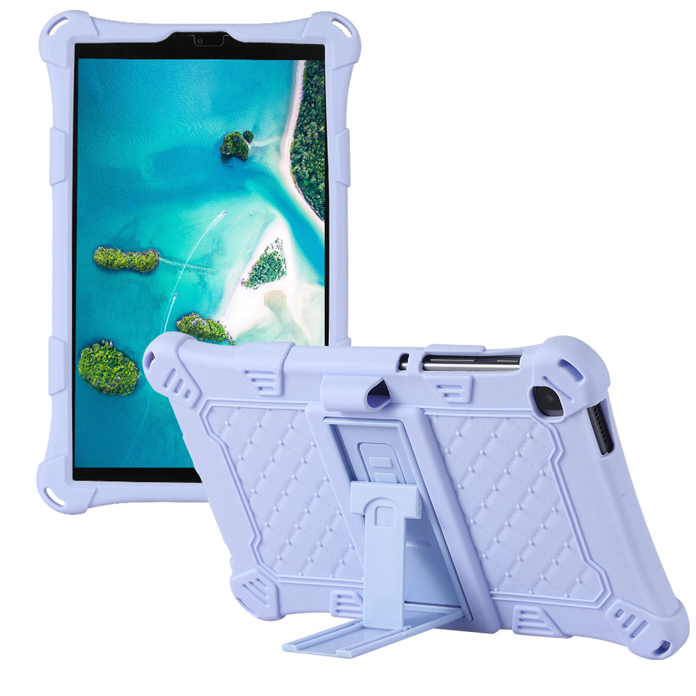 Kickstand Design PC + Silicone Protective Tablet Cover Case with Lanyard for Samsung Galaxy Tab A7 Lite 8.7-inch