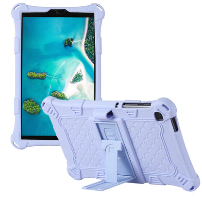 Kickstand Design PC + Silicone Protective Tablet Cover Case with Lanyard for Samsung Galaxy Tab A7 Lite 8.7-inch