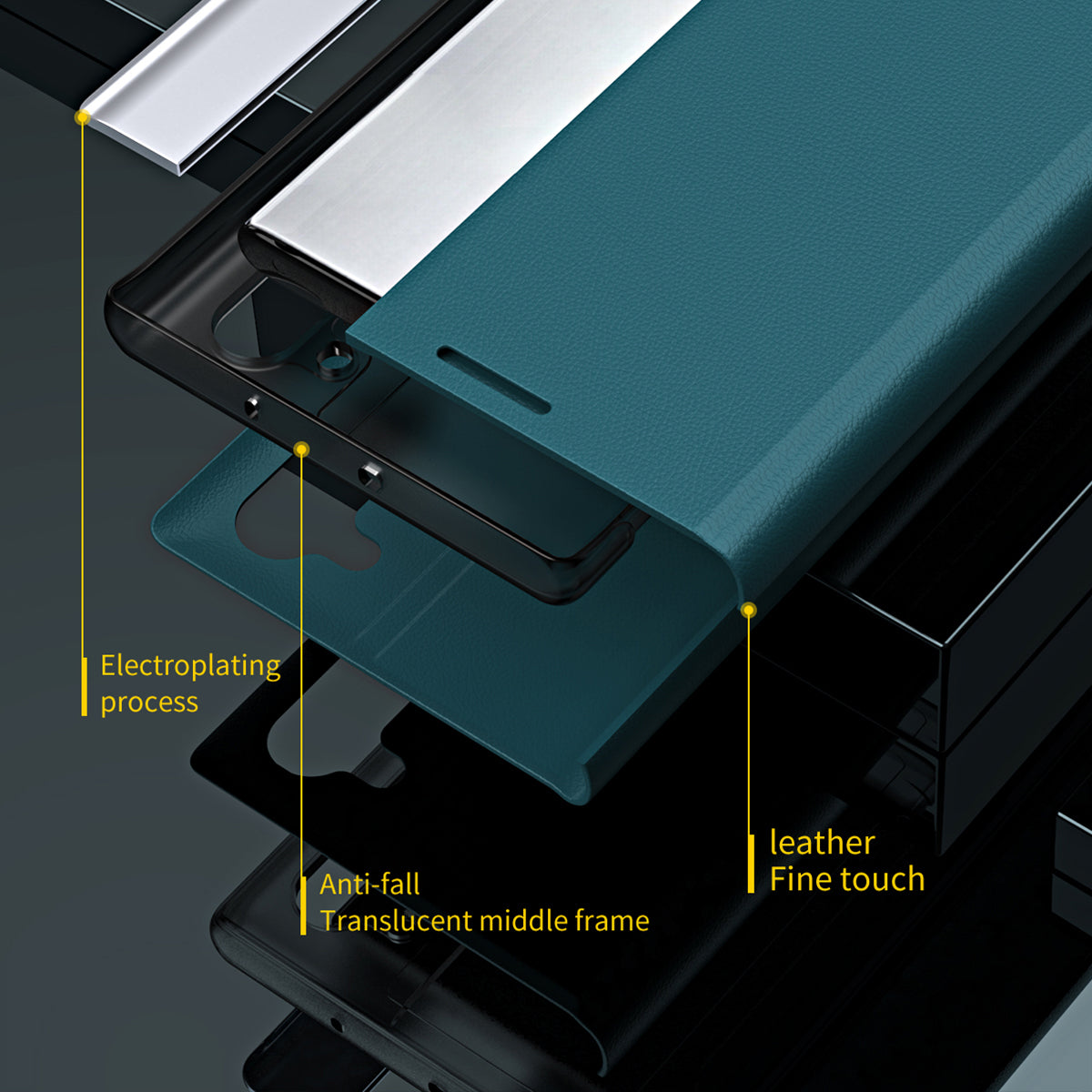 Magnetic Auto-absorbed Stand Leather Phone Case for Samsung Galaxy S20 Plus