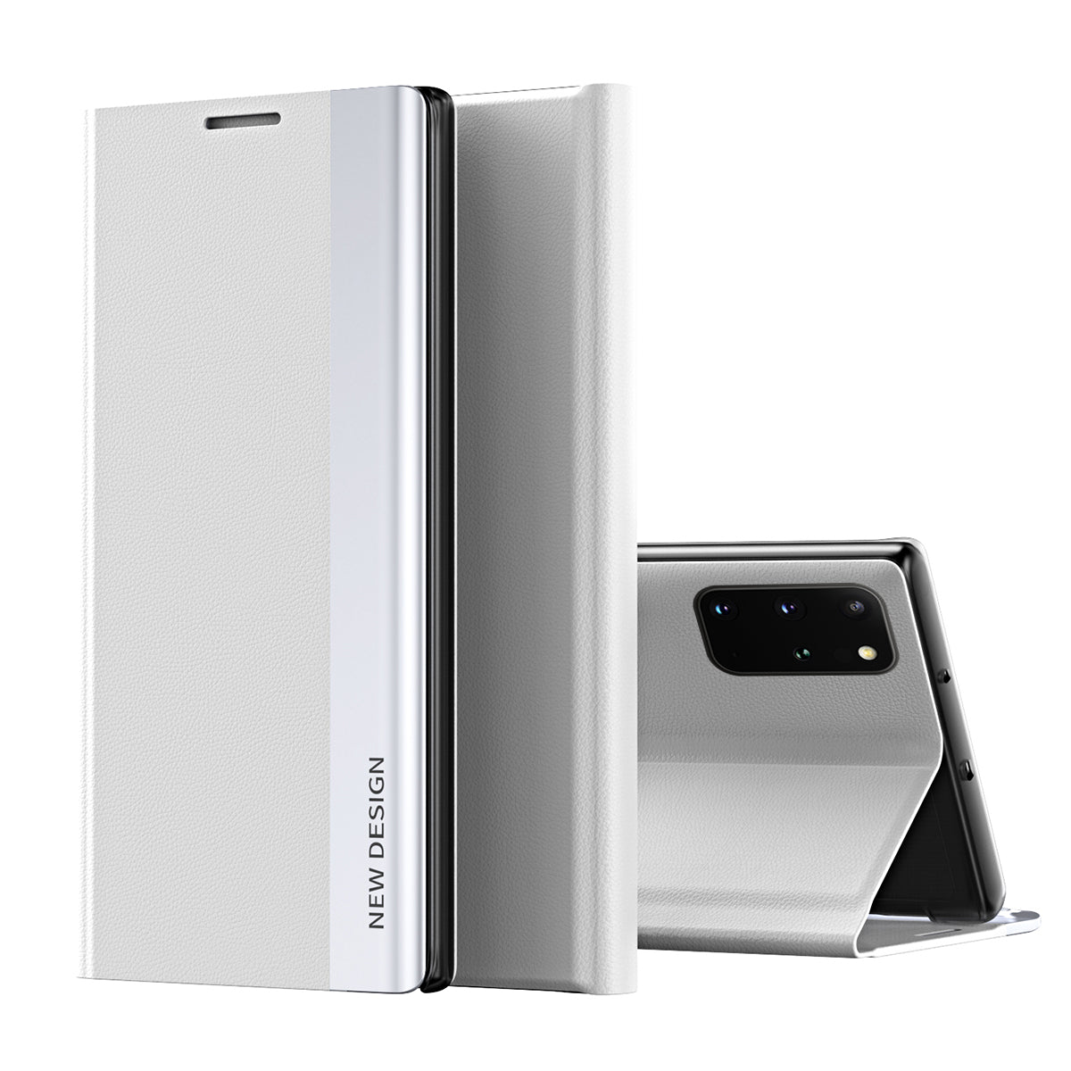 Magnetic Auto-absorbed Stand Leather Phone Case for Samsung Galaxy S20 Plus