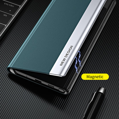 Magnetic Auto-absorbed Stand Leather Phone Case for Samsung Galaxy S20 Plus