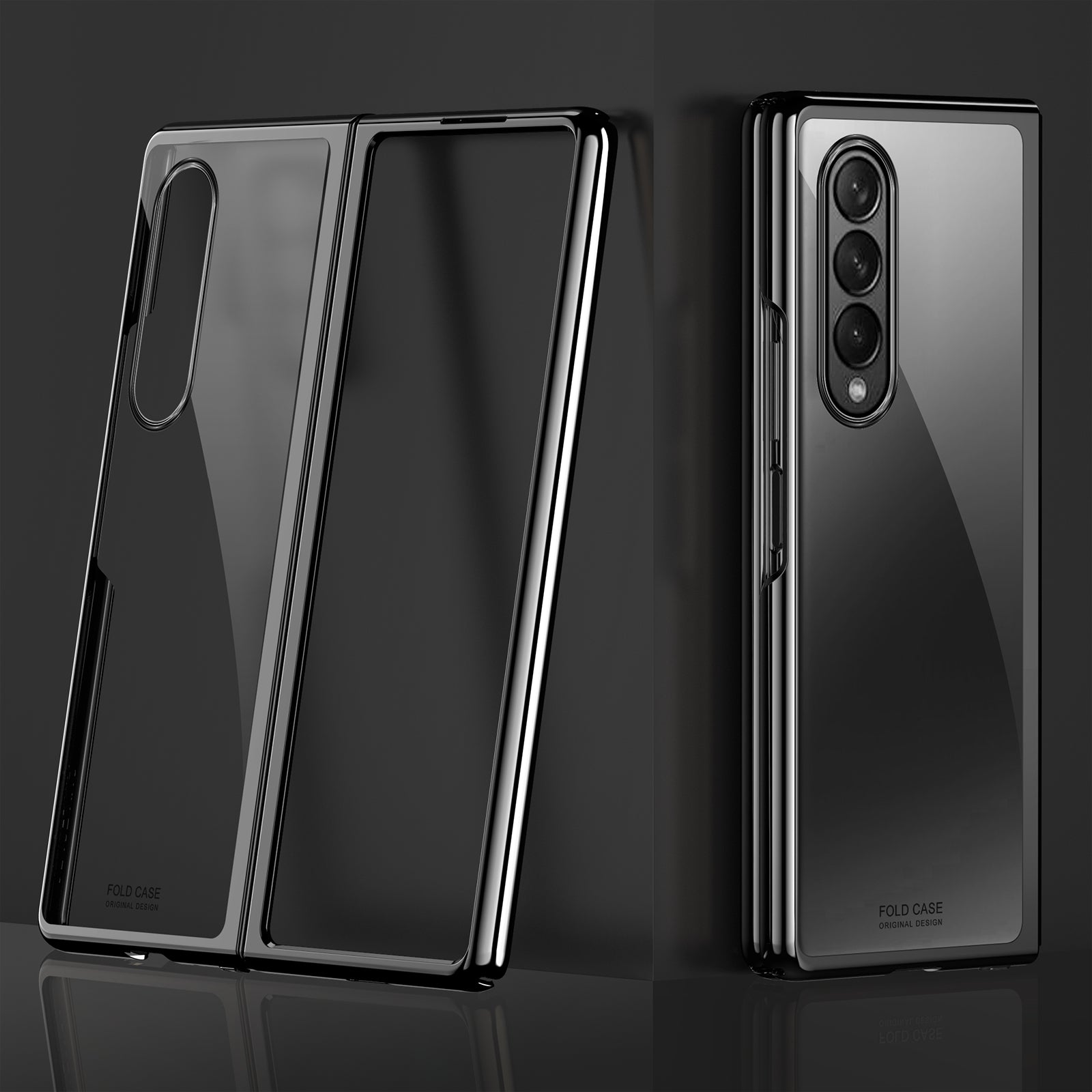 Electroplating Frame Design Folding PC Phone Cover Case for Samsung Galaxy Z Fold3 5G