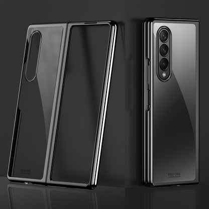 Electroplating Frame Design Folding PC Phone Cover Case for Samsung Galaxy Z Fold3 5G
