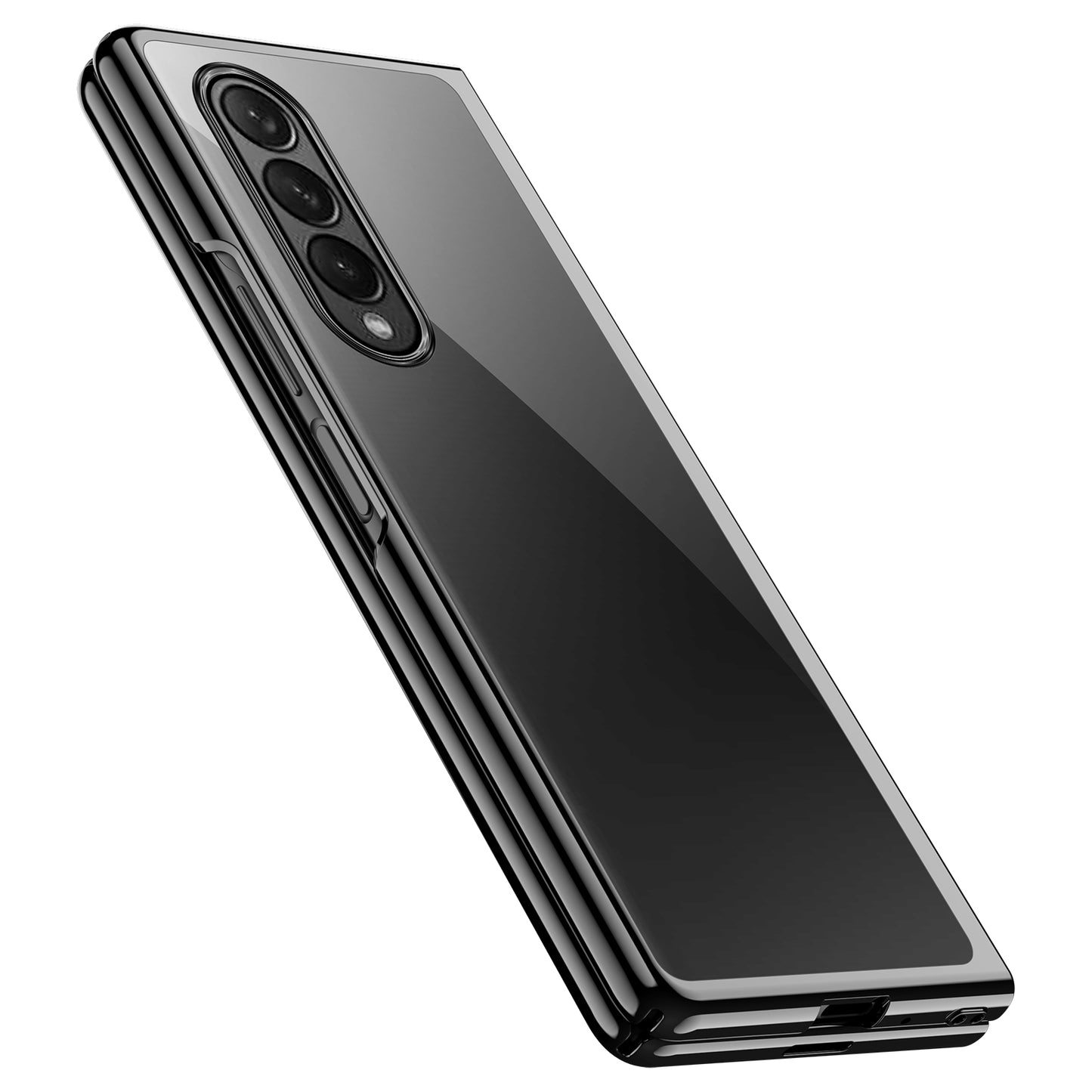 Electroplating Frame Design Folding PC Phone Cover Case for Samsung Galaxy Z Fold3 5G