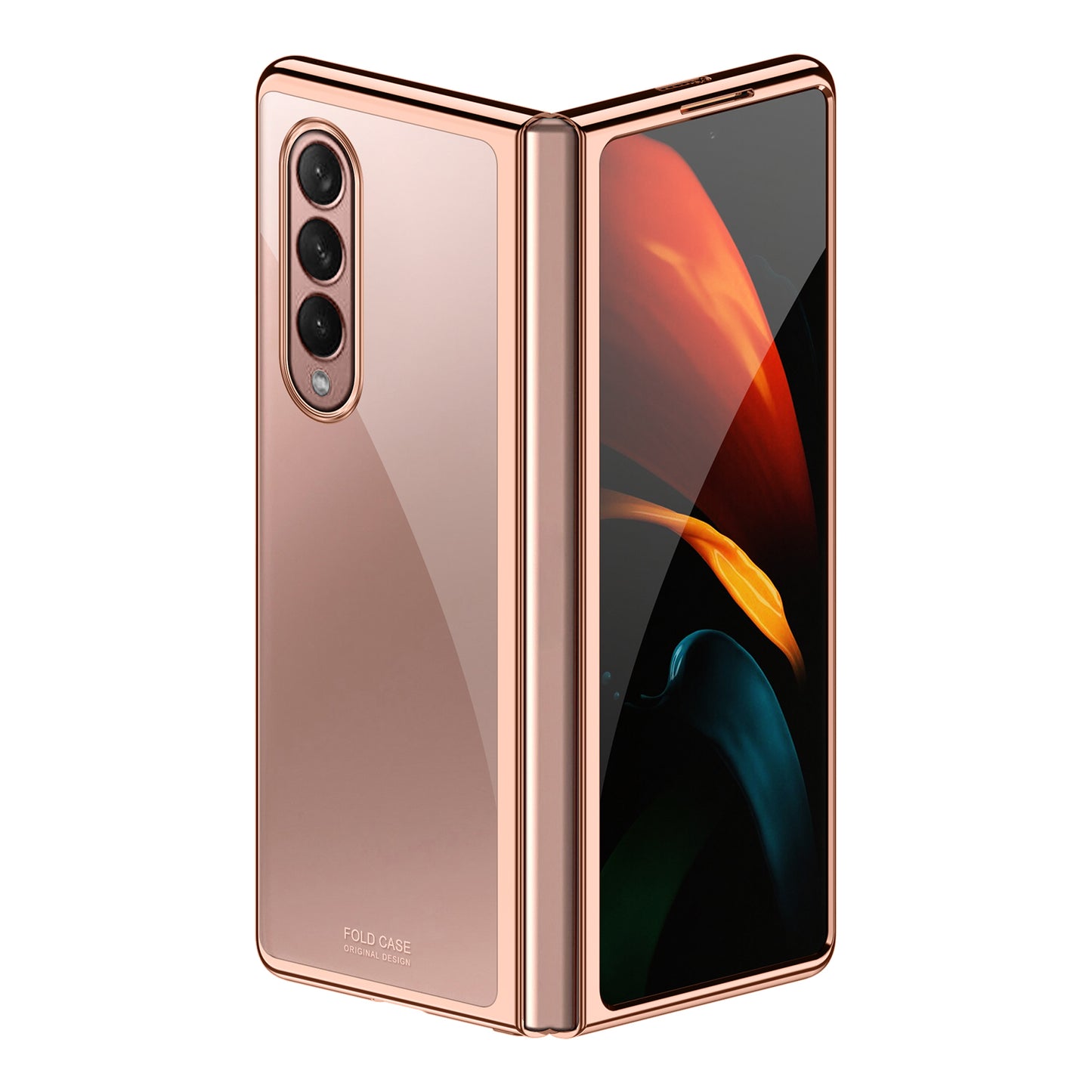 Electroplating Frame Design Folding PC Phone Cover Case for Samsung Galaxy Z Fold3 5G