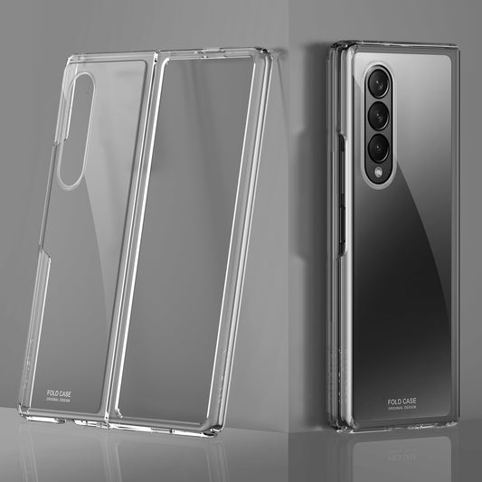 Electroplating Frame Design Folding PC Phone Cover Case for Samsung Galaxy Z Fold3 5G