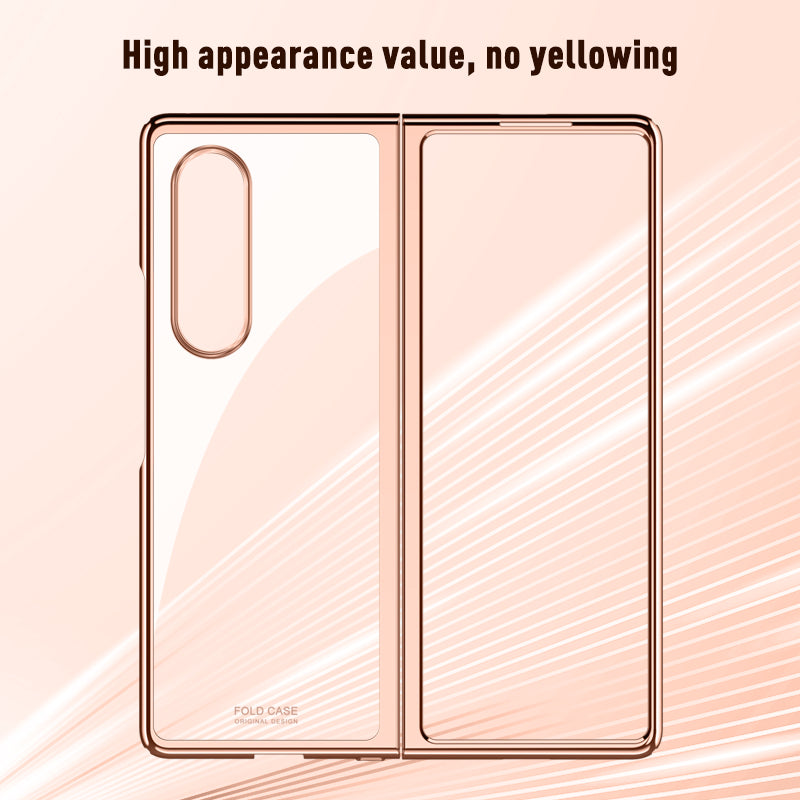 Electroplating Frame Design Folding PC Phone Cover Case for Samsung Galaxy Z Fold3 5G