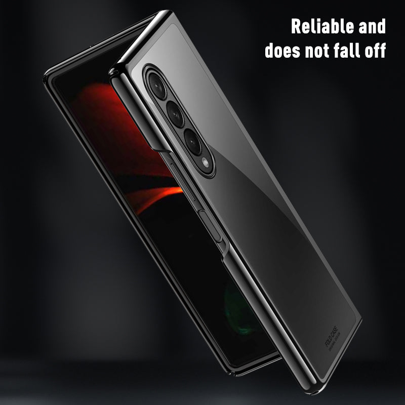 Electroplating Frame Design Folding PC Phone Cover Case for Samsung Galaxy Z Fold3 5G