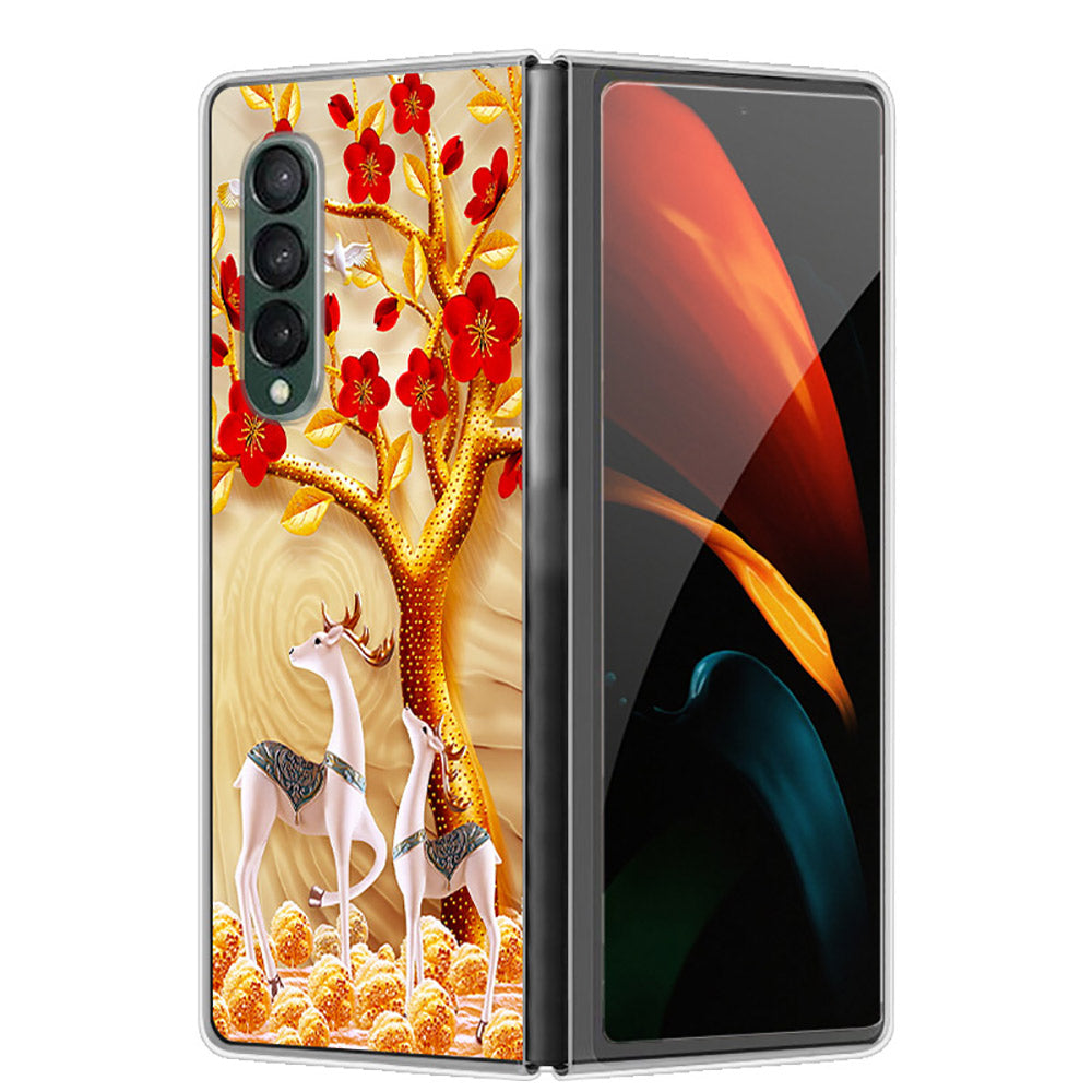 Pattern Printing Hard PC Phone Protective Case Cover for Samsung Galaxy Z Fold3 5G