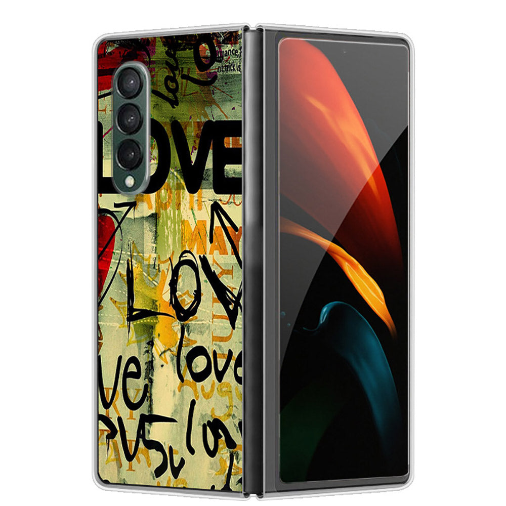 Pattern Printing Hard PC Phone Protective Case Cover for Samsung Galaxy Z Fold3 5G