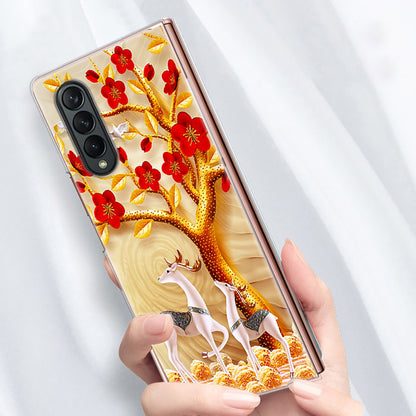 Pattern Printing Hard PC Phone Protective Case Cover for Samsung Galaxy Z Fold3 5G