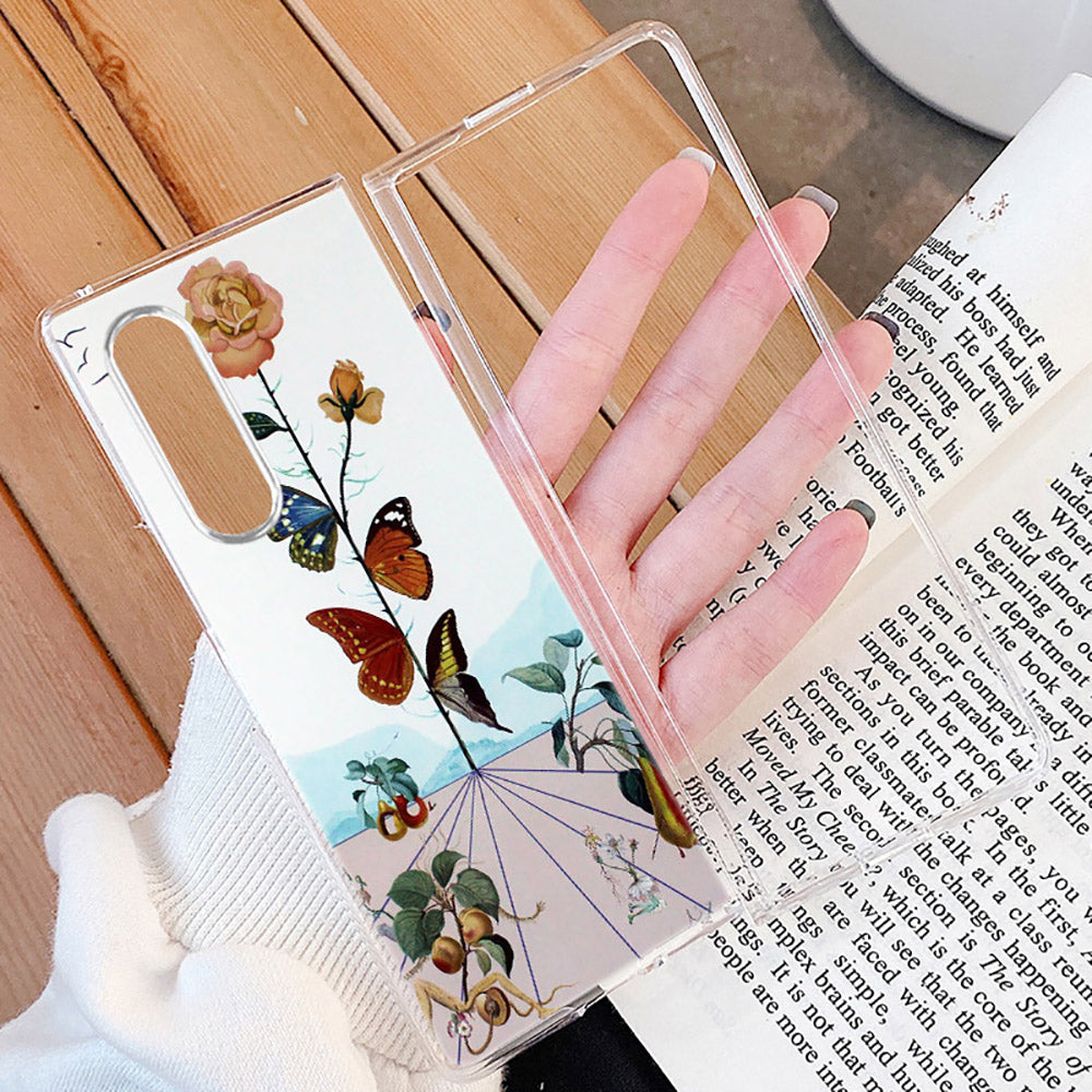 Pattern Printing Hard PC Phone Protective Case Cover for Samsung Galaxy Z Fold3 5G