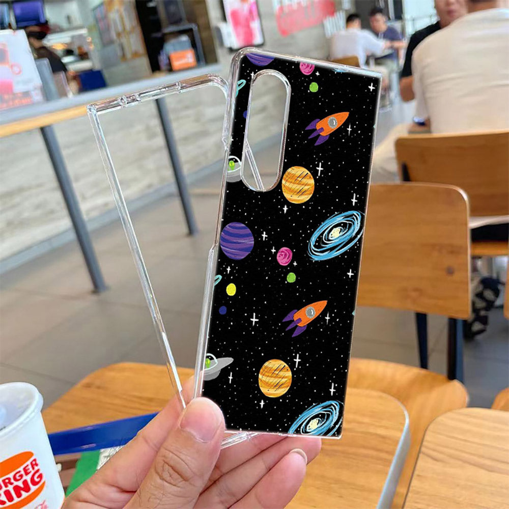 Pattern Printing Hard PC Phone Protective Case Cover for Samsung Galaxy Z Fold3 5G