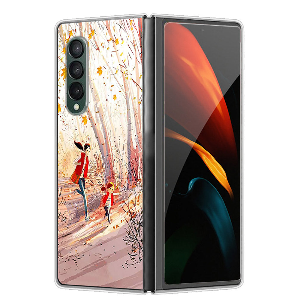 Pattern Printing Hard PC Phone Protective Case Cover for Samsung Galaxy Z Fold3 5G