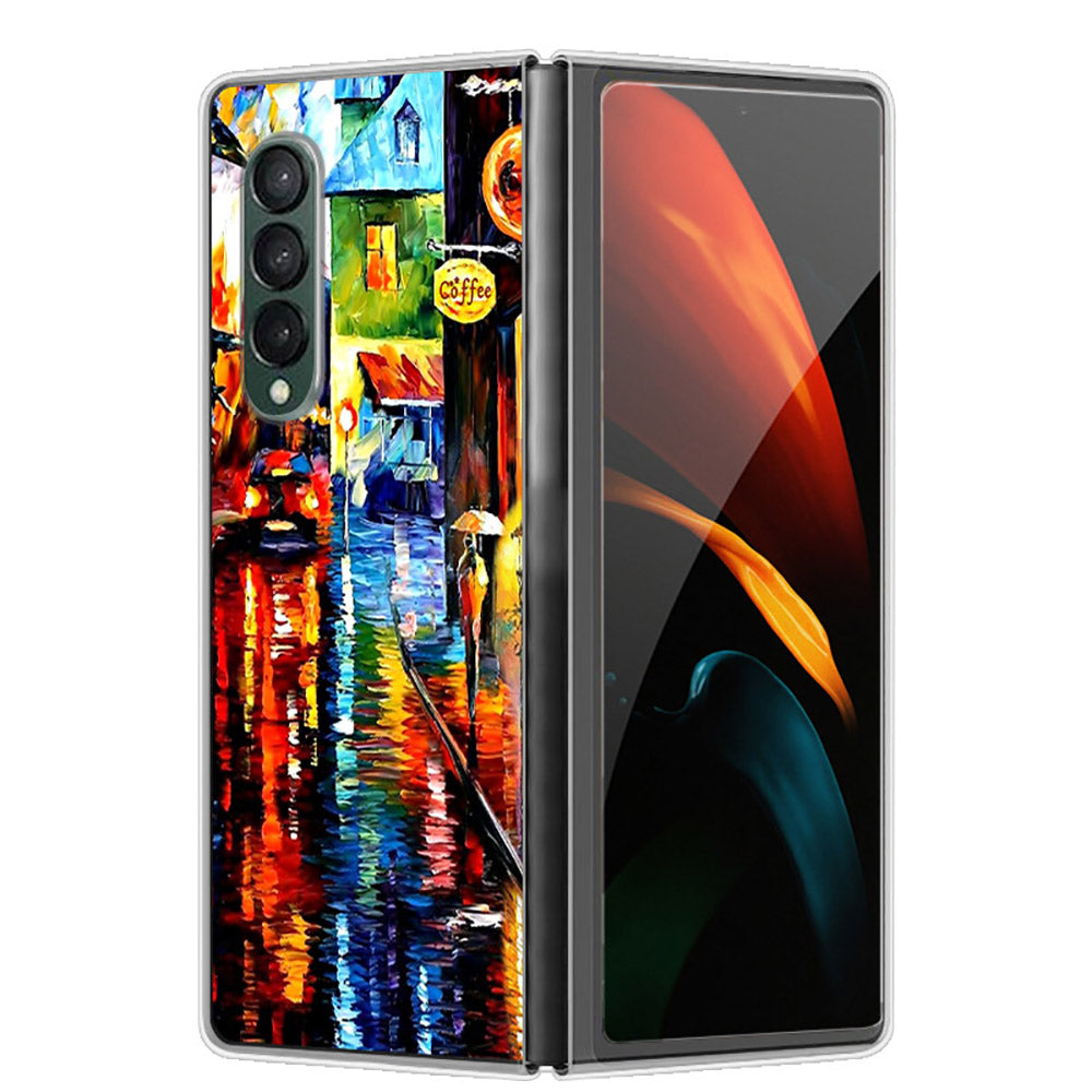 Pattern Printing Hard PC Phone Protective Case Cover for Samsung Galaxy Z Fold3 5G