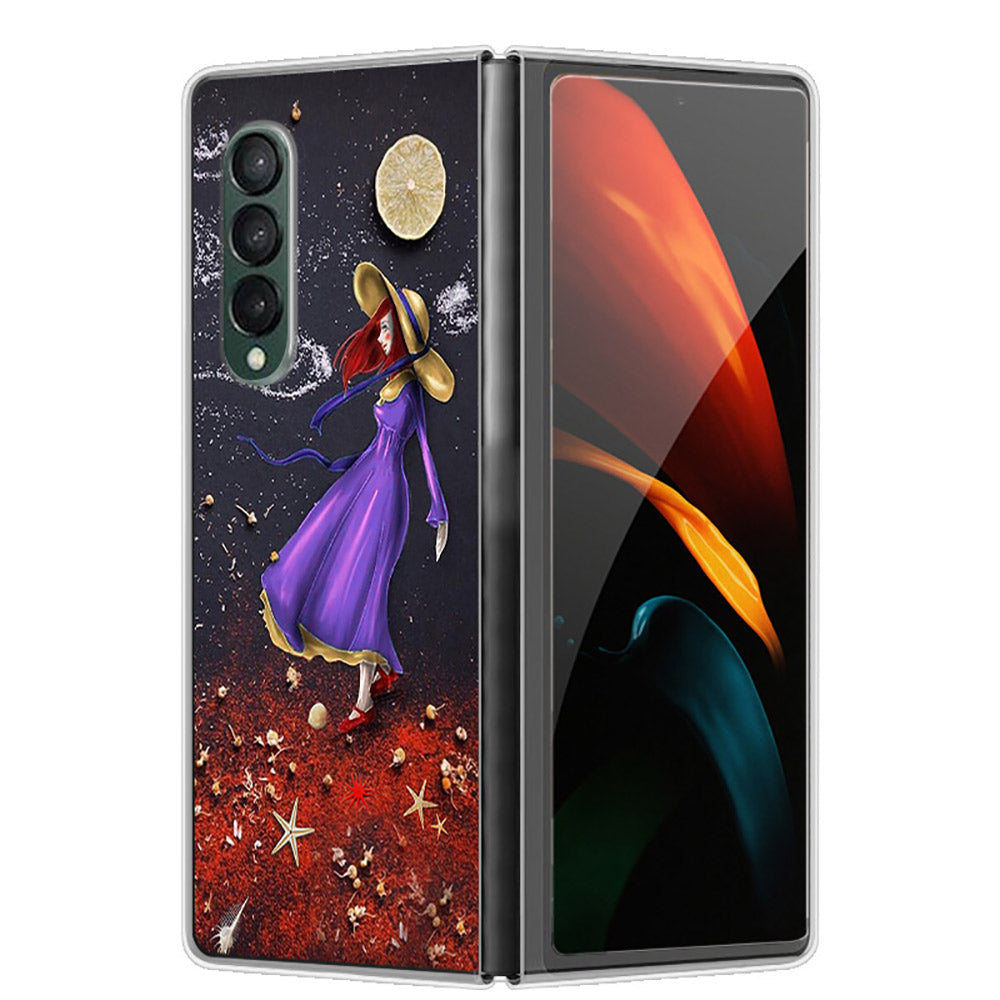 Pattern Printing Hard PC Phone Protective Case Cover for Samsung Galaxy Z Fold3 5G