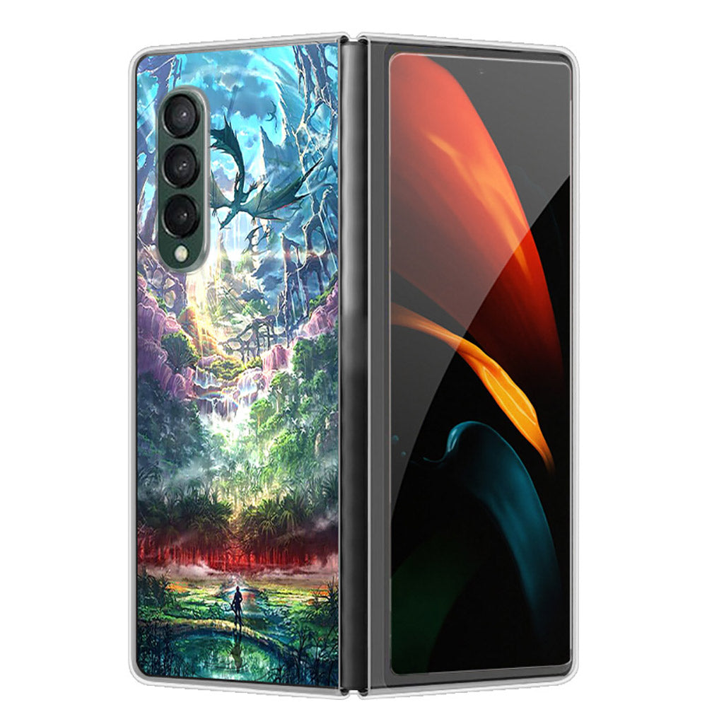 Pattern Printing Hard PC Phone Protective Case Cover for Samsung Galaxy Z Fold3 5G