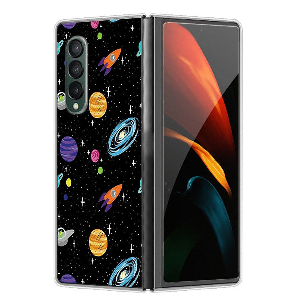 Pattern Printing Hard PC Phone Protective Case Cover for Samsung Galaxy Z Fold3 5G