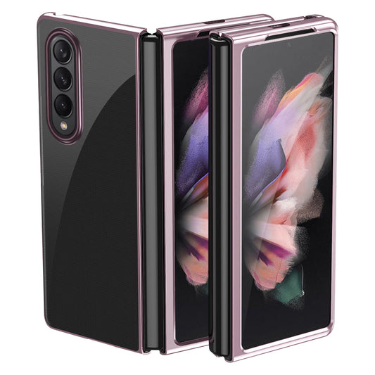 Electroplating Frame Drop-Proof PC Phone Cover Folding Case for Samsung Galaxy Z Fold3 5G
