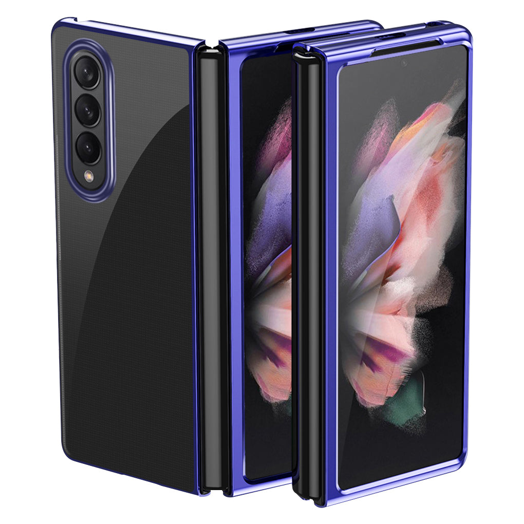 Electroplating Frame Drop-Proof PC Phone Cover Folding Case for Samsung Galaxy Z Fold3 5G