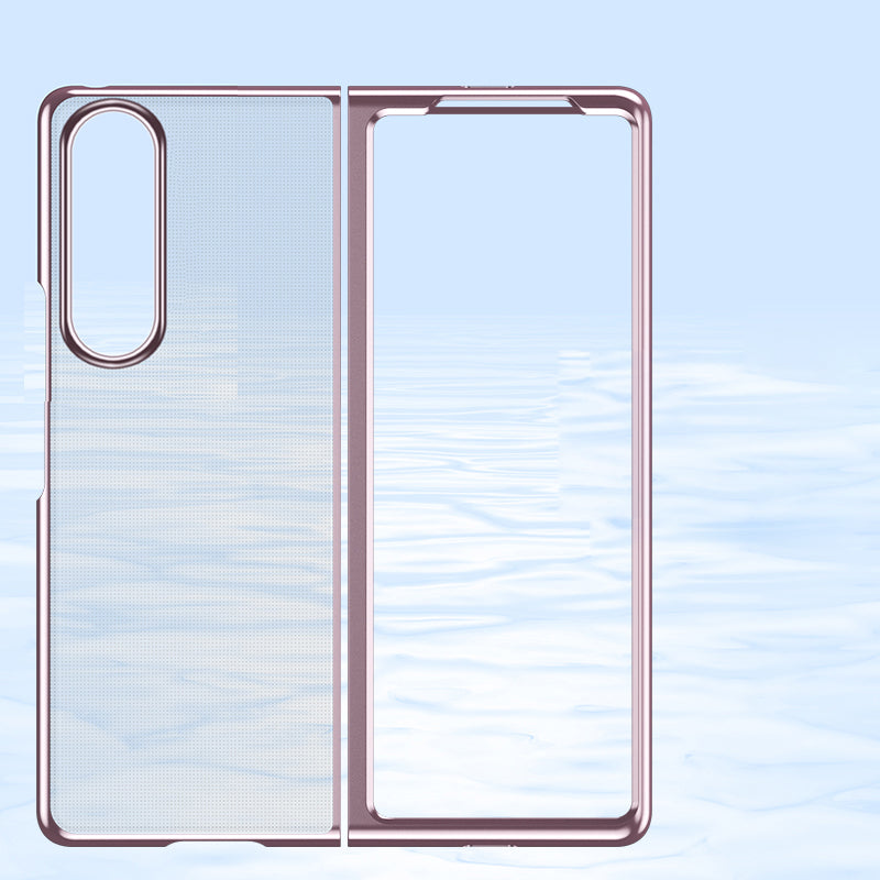 Electroplating Frame Drop-Proof PC Phone Cover Folding Case for Samsung Galaxy Z Fold3 5G