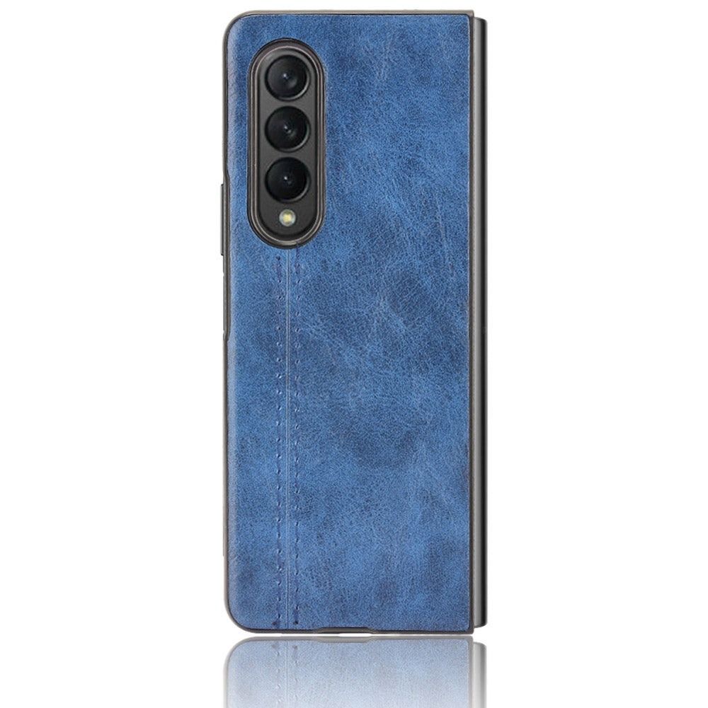 Stitching Line Design PU Leather Coated Hard PC + TPU Cover Protective Cell Phone Case for Samsung Galaxy Z Fold3 5G