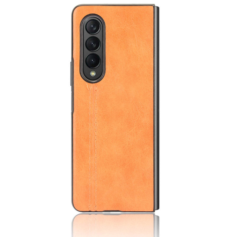 Stitching Line Design PU Leather Coated Hard PC + TPU Cover Protective Cell Phone Case for Samsung Galaxy Z Fold3 5G