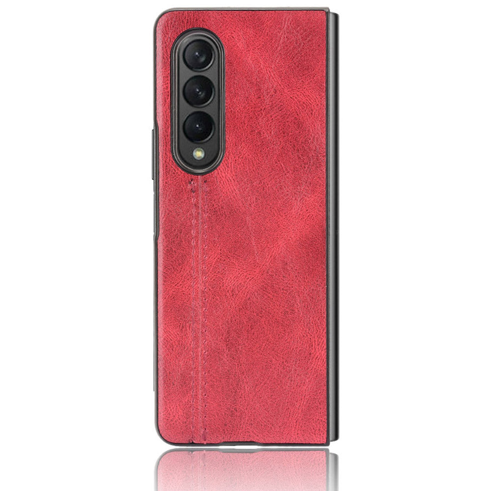 Stitching Line Design PU Leather Coated Hard PC + TPU Cover Protective Cell Phone Case for Samsung Galaxy Z Fold3 5G