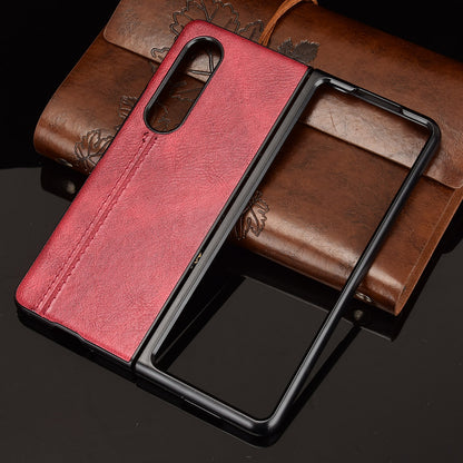 Stitching Line Design PU Leather Coated Hard PC + TPU Cover Protective Cell Phone Case for Samsung Galaxy Z Fold3 5G