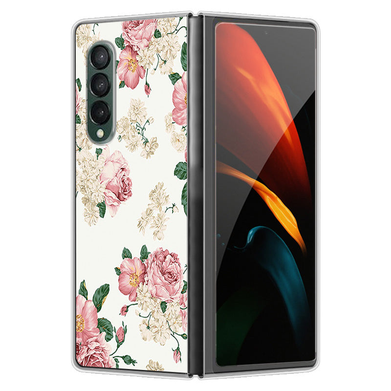 Clear Pattern Printing PC Back Shockproof Protective Cover for Samsung Galaxy Z Fold3 5G