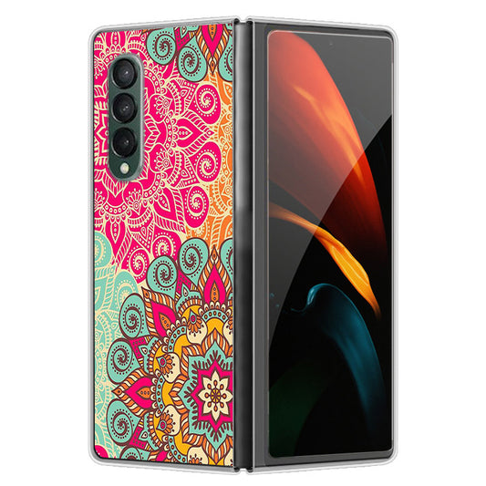 Clear Pattern Printing PC Back Shockproof Protective Cover for Samsung Galaxy Z Fold3 5G