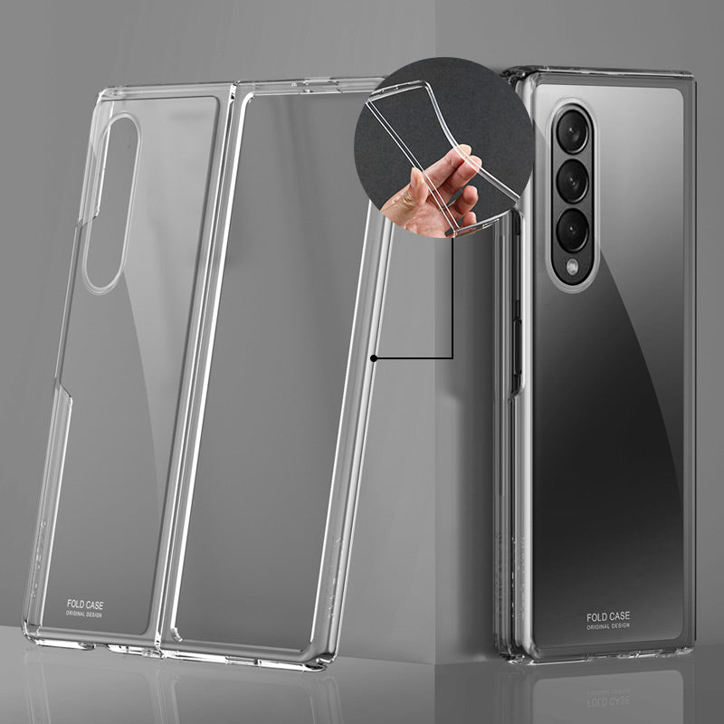 Clear Pattern Printing PC Back Shockproof Protective Cover for Samsung Galaxy Z Fold3 5G