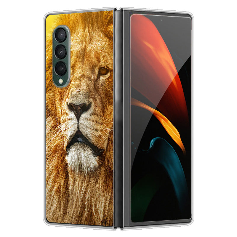 Clear Pattern Printing PC Back Shockproof Protective Cover for Samsung Galaxy Z Fold3 5G